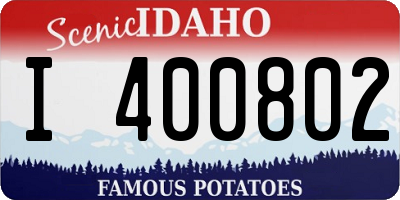 ID license plate I400802
