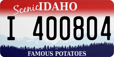 ID license plate I400804
