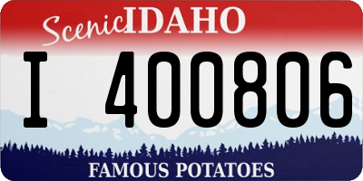 ID license plate I400806