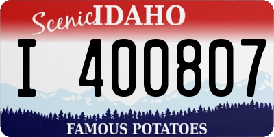 ID license plate I400807