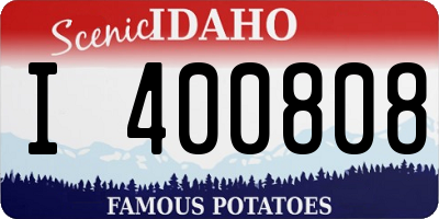 ID license plate I400808