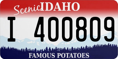 ID license plate I400809