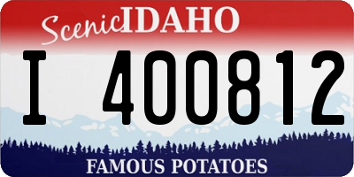 ID license plate I400812