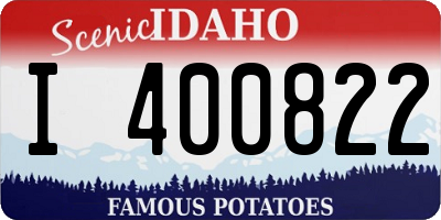 ID license plate I400822