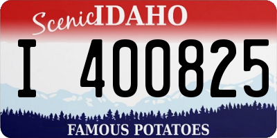 ID license plate I400825