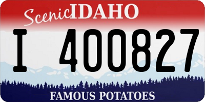 ID license plate I400827