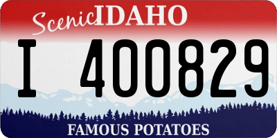 ID license plate I400829