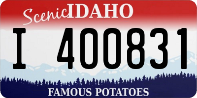 ID license plate I400831