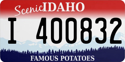 ID license plate I400832