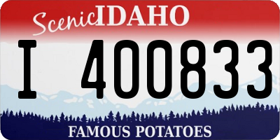 ID license plate I400833