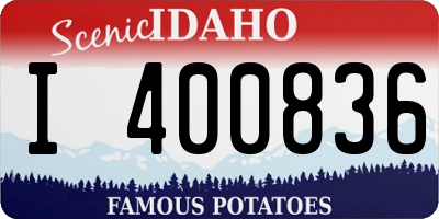 ID license plate I400836