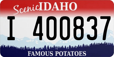 ID license plate I400837