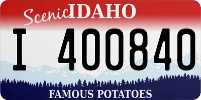 ID license plate I400840