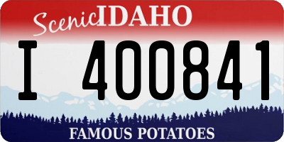 ID license plate I400841