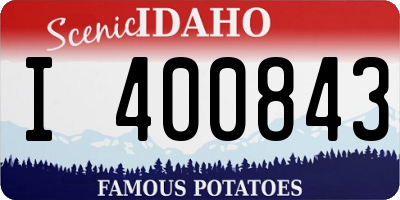 ID license plate I400843