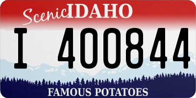 ID license plate I400844