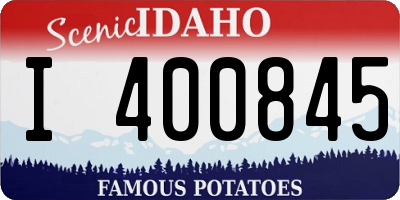 ID license plate I400845