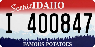 ID license plate I400847