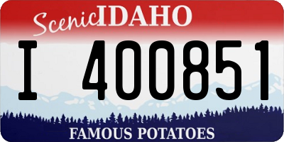 ID license plate I400851