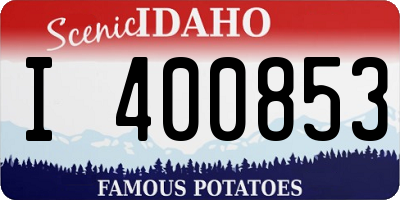 ID license plate I400853