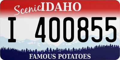 ID license plate I400855