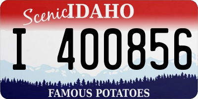 ID license plate I400856