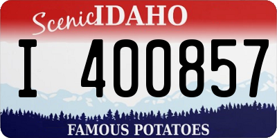 ID license plate I400857