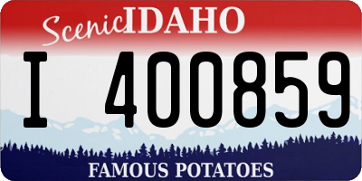 ID license plate I400859