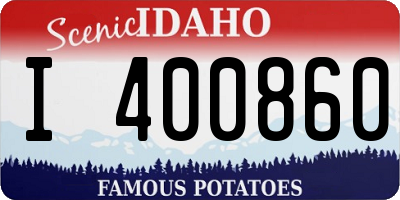 ID license plate I400860