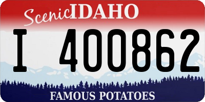 ID license plate I400862