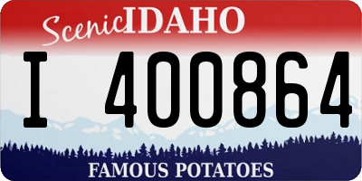 ID license plate I400864