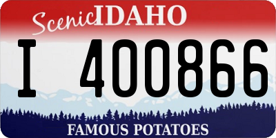 ID license plate I400866