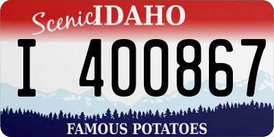 ID license plate I400867