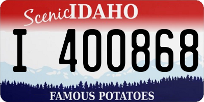 ID license plate I400868