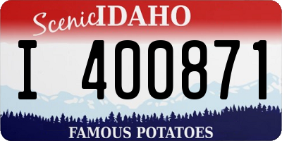 ID license plate I400871