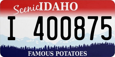 ID license plate I400875