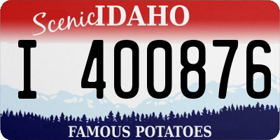 ID license plate I400876