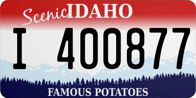 ID license plate I400877
