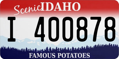 ID license plate I400878