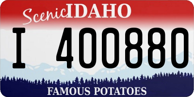 ID license plate I400880