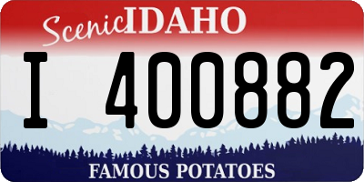 ID license plate I400882
