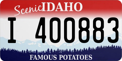 ID license plate I400883