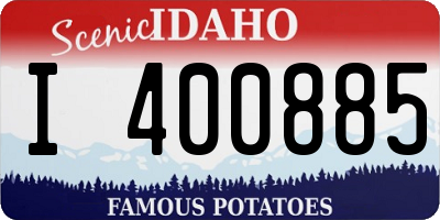 ID license plate I400885