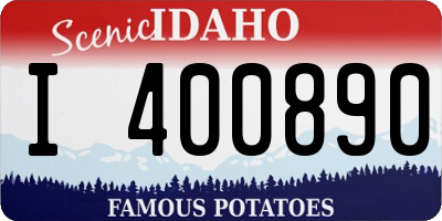 ID license plate I400890