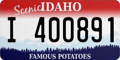 ID license plate I400891