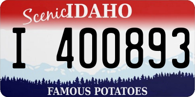 ID license plate I400893