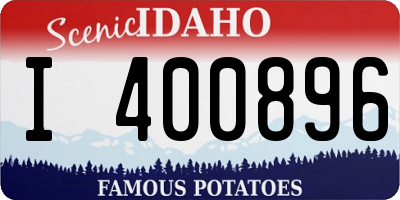 ID license plate I400896