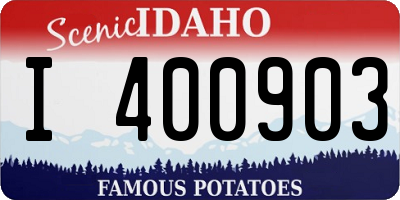 ID license plate I400903