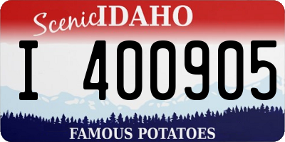 ID license plate I400905