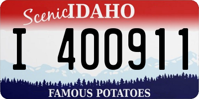 ID license plate I400911